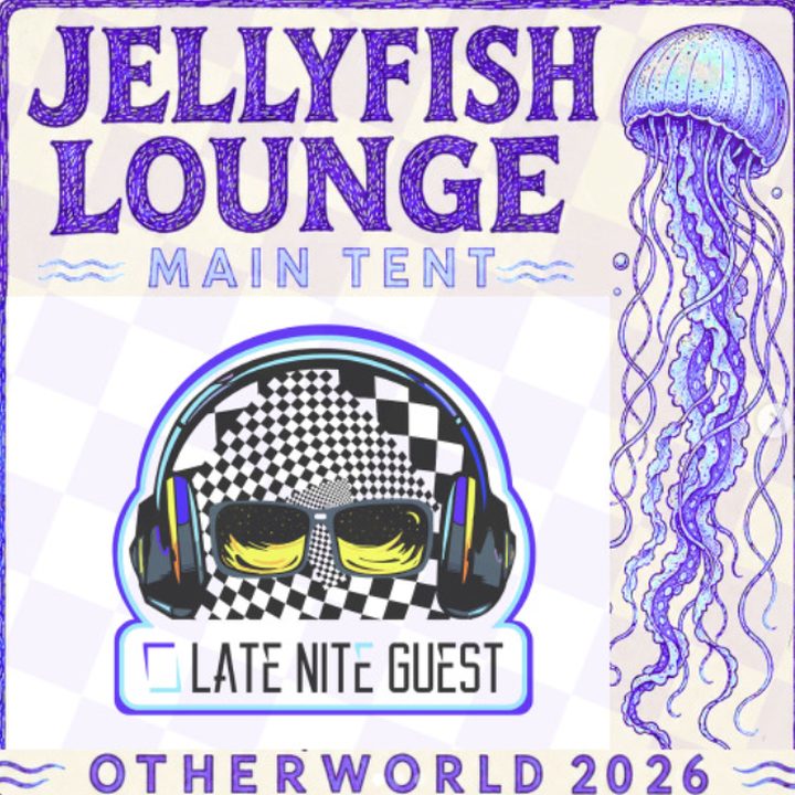 Jellyfish Lounge main tent, OtherWorld 2026 cover art